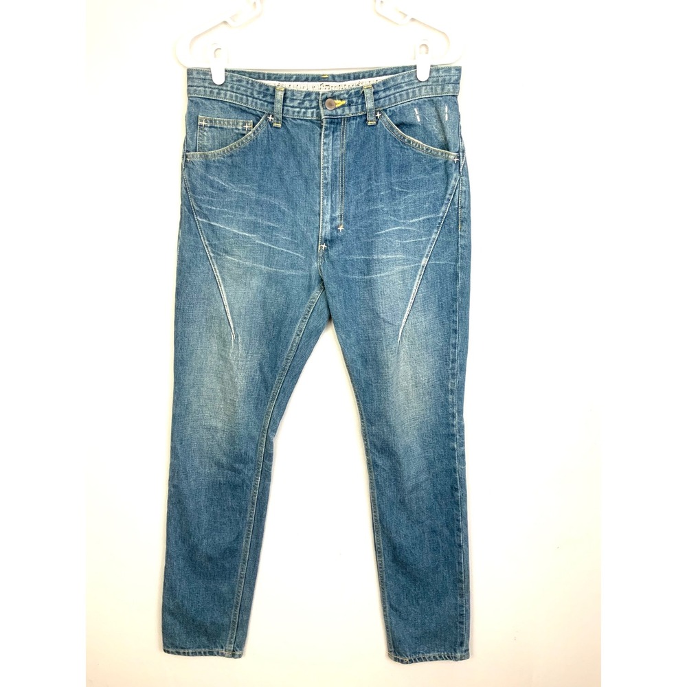Number Nine Mens Sz 32x28 Blue Straight Leg Jeans Japanese Denim